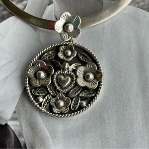 🆕️Floral STERLING Silver TAXCO Pendant